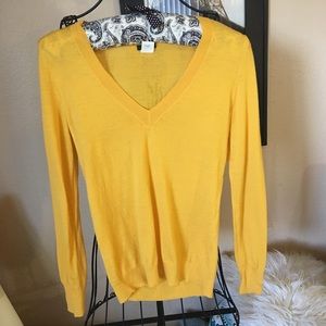 5 for $25 J. Crew Yellow Wool V Neck Sweater S XS